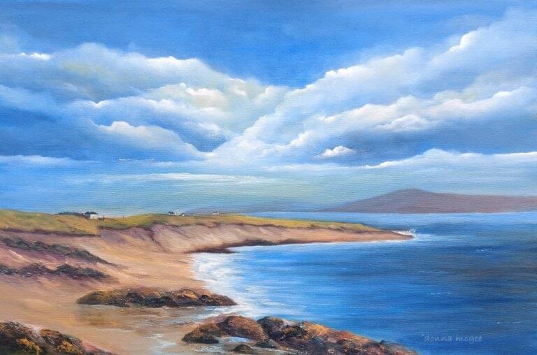 Gurteen Bay Galway 20 x 30 irish landscape oil painting