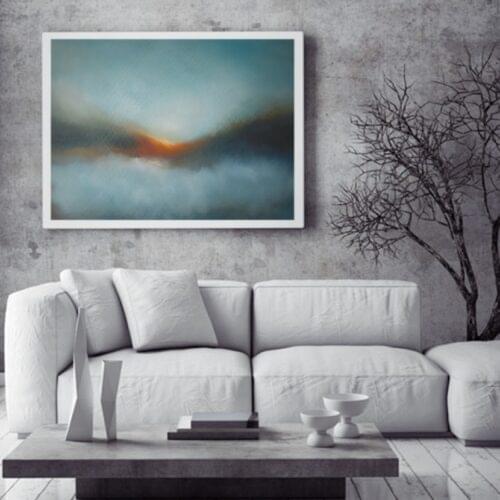 skyfall 20 x30 soft focus abstract oil painting - irish art
