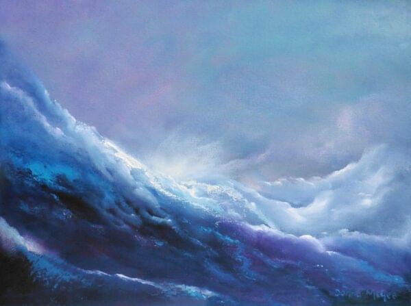 Celestial Rush 16 x 12 inches - abstract oil on canvas - irish art