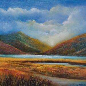 doolough valley landscape oil painting 10x12 inches famine memorial