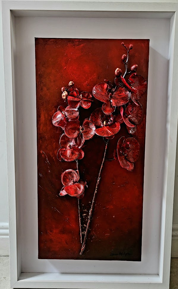undying love 2 - 3d art abstract flower painting in oils