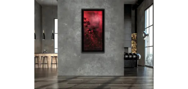 Undying Love 1 - Red 3d Art flower oil based mixed media painting