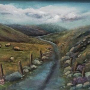 country roads Irish landscape oil painting