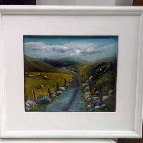 Country Roads Oil painting 10 x 12 inches a scene from Connemara, West of Ireland - irish art
