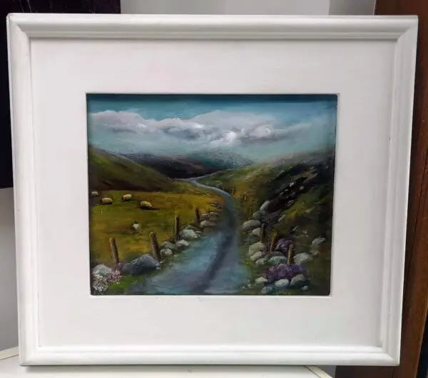 Country Roads Oil painting 10 x 12 inches a scene from Connemara, West of Ireland - irish art