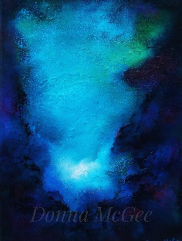 blueskies II irish abstract oil painting