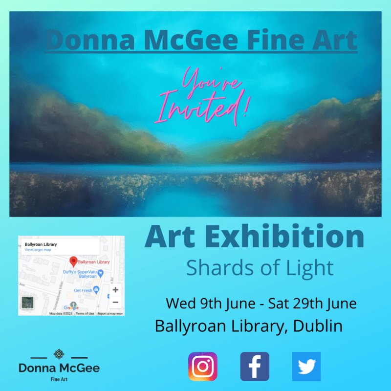 Shards of Light Art Exhibition in Ballyroan Library Dublin by Donna McGee