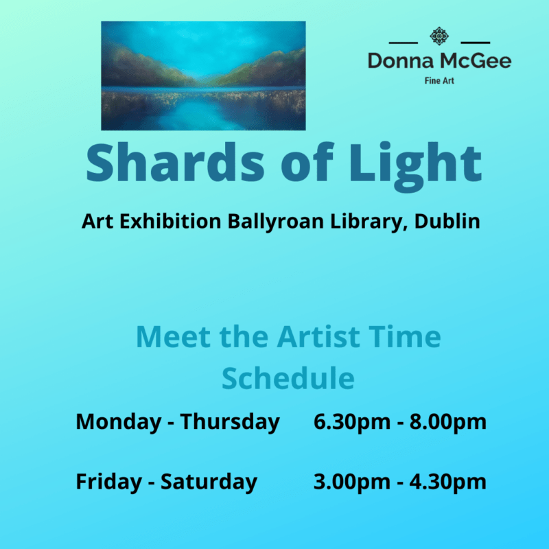 shards of light time schedule meet the artist Donna McGee at solo exhibition