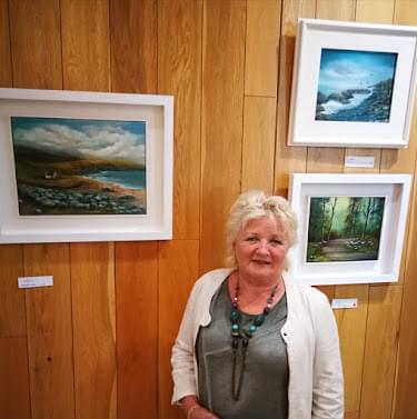 Donna McGee at Shards of Light Solo Art Exhibition, Dublin