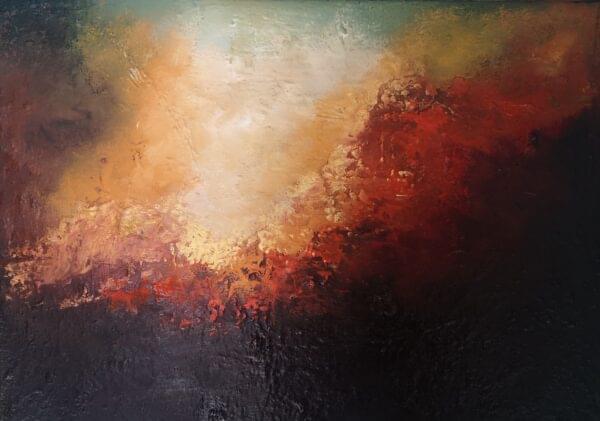 Chasing Shadows 10x14 inches oil on canvas abstract painting