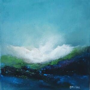 beyond the glade 8x8 abstract oil painting