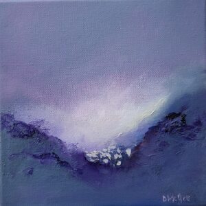 lavendar cloud abstract oil painting Donna McGee
