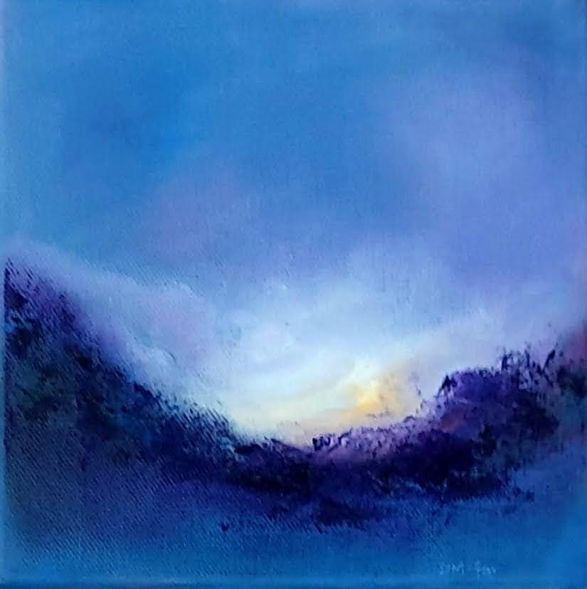 smoky heather abstract oil painting