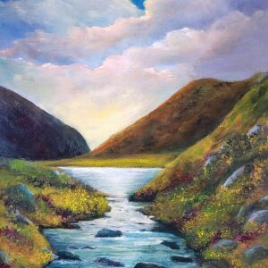 gap of dunloe co. kerry oil painting by donna mcgee