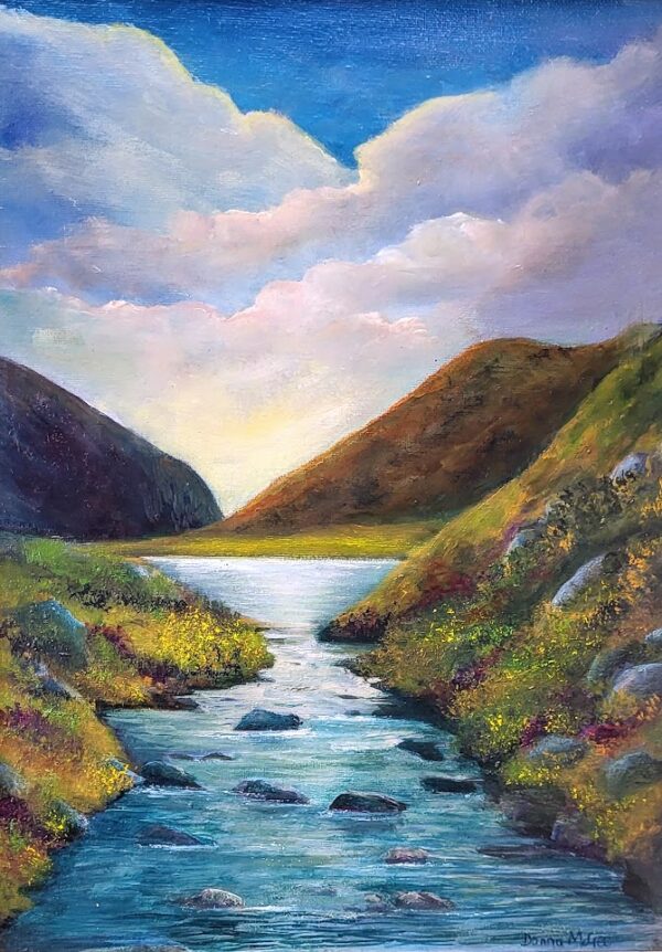 gap of dunloe co. kerry oil painting by donna mcgee