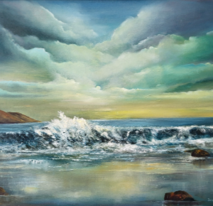 Kel Beach in Achill 20x30 oil on canvas Donna McGee