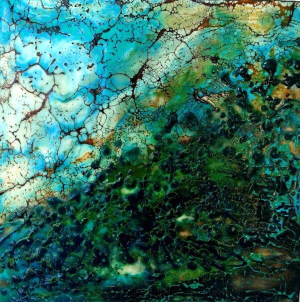 Labryinth 3 Encaustic Abstract Painting