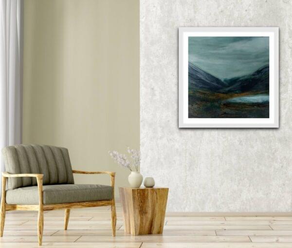 connemara lakes encaustic abstract artwork