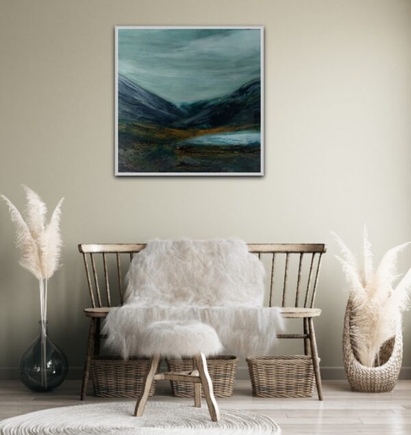 connemara lakes encaustic abstract artwork