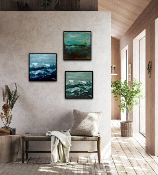 8 tips to choose great art for your home Seascape Encaustic painting interiors