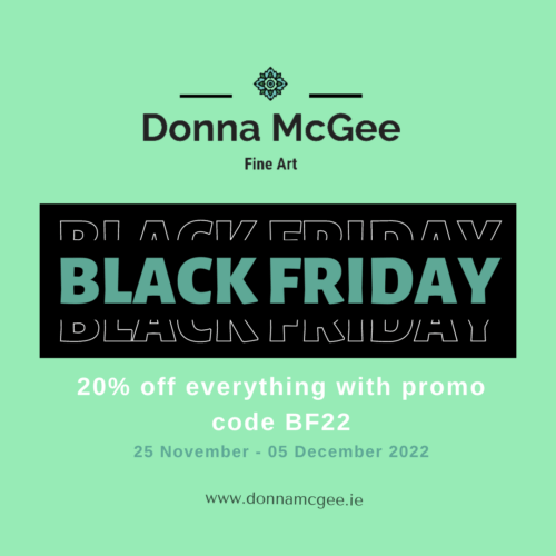 Black Friday Sale 20% off entire range of paintings on donna McGee Fine Art
