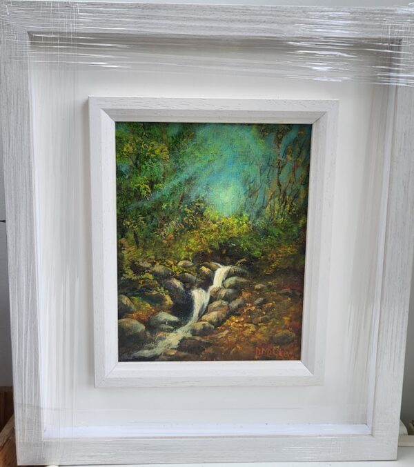 marley stream in marley park rathfarnham oil painting Donna McGee