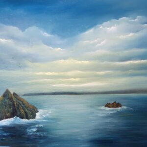 skellig michael magic oil painting 30x40 Donna McGee