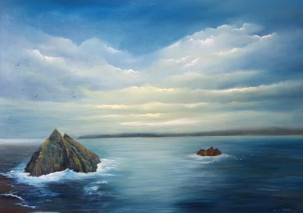 skellig michael magic oil painting 30x40 Donna McGee