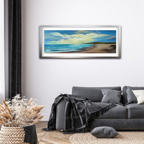 brittas bay oil painting on canvas by Donna McGee