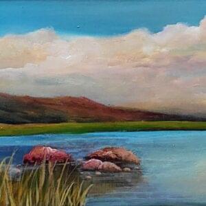 twelve bens and beyond diptych 2 oil painting Donna McGee