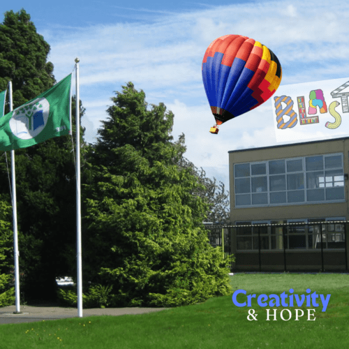 unleashing creativity and hope - blast - hot air balloon mural - donna mcgee