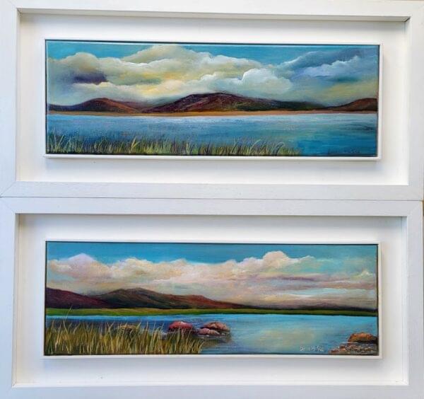 twelve bens and beyond diptych 2 oil painting Donna McGee