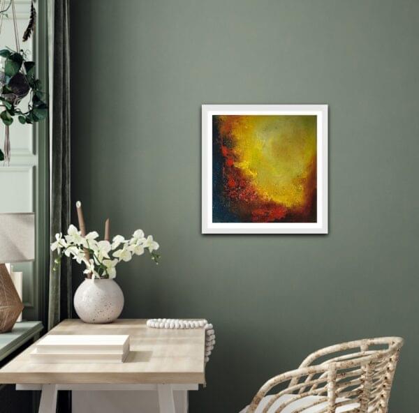 Immerse yourself in the enigmatic beauty of "Whispers in the Cosmos," an abstract painting that captures the boundless mysteries of the universe abstract painting