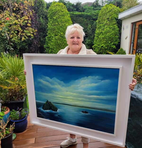 skellig michael magic oil painting by Donna McGee